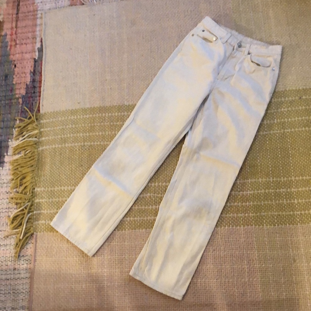 Weekend super high waisted white painter jeans